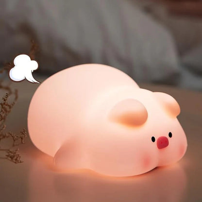 WeCool™ Squishy Silicone Pig Night Light